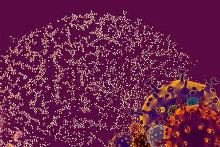 COVID-19 Coronavirus disease  outbreak background. Stop spreading Corona virus global pandemic outbreakの写真素材