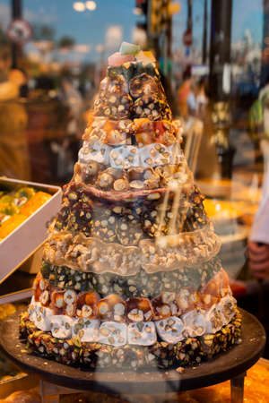 Load of traditional turkish delight lokum sugar coated soft candyの写真素材