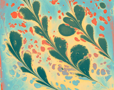 Abstract marbling floral pattern for fabric, tile design. background textureの写真素材