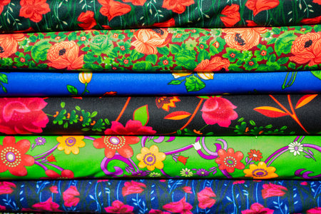 Examples of colorful fabric of various color and type