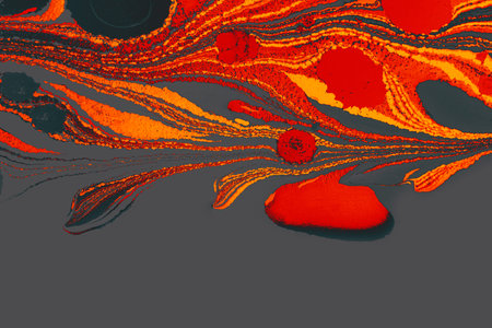 Creative ebru art background with  abstract paint.  Marbling texture floral patterns