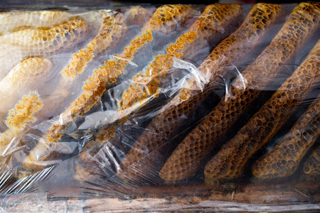 Honeycomb from  beehive with sweet honey