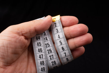 soft measuring tape.  tape measure with metric scale