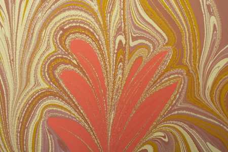 Abstract marbling floral pattern for fabric, tile design. background texture