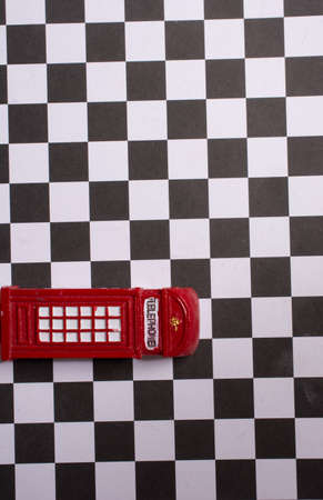 Classical British style Red phone booth of Londonの写真素材