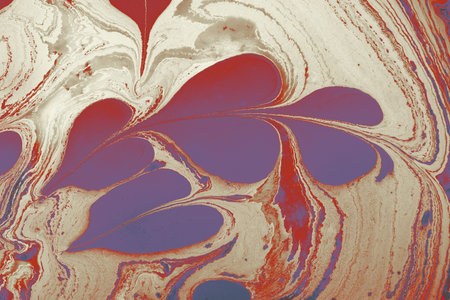 Abstract marbling floral pattern for fabric, tile design. background texture