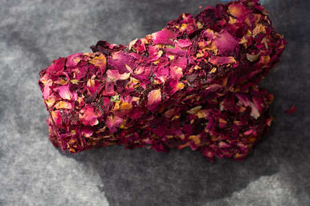 Load of traditional turkish delight lokum sugar coated soft candyの写真素材