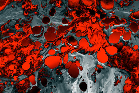 Ebru marbling handmade art, traditional Ebru technique. abstract background of marble liquid ink art