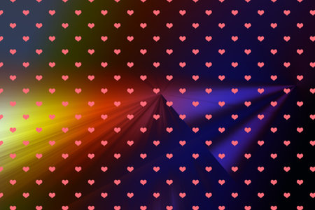 Hearts patterns template for greeting card or valentine s day