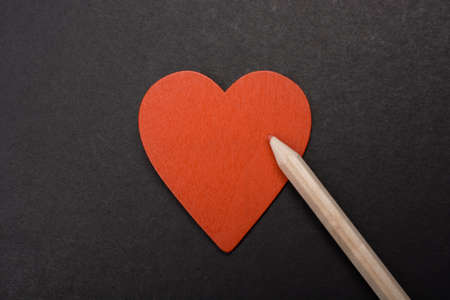 Heart shape icon as love icon and romance conceptの写真素材