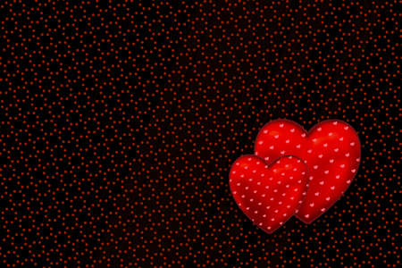 Connected hearts for love background for happy valentines day card for love, romance, wedding conceptの写真素材