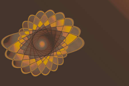 Atomic energy symbol.  Electrons moving on orbits Atomic energy concept. Nuclear reaction modelの写真素材