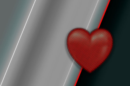 Connected hearts for love background for happy valentines day card for love, romance, wedding conceptの写真素材