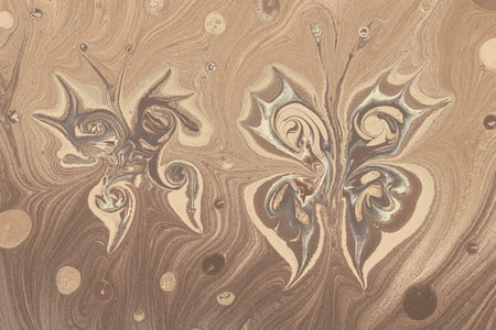Ebru marbling handmade art, traditional Ebru technique. abstract background of marble liquid ink art