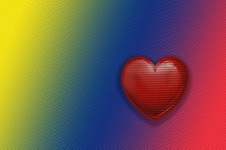 Connected hearts for love background for happy valentines day card for love, romance, wedding conceptの写真素材