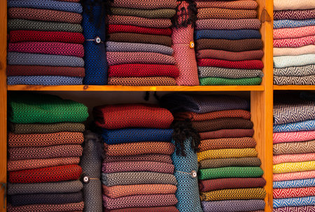 Examples of colorful fabric of various color and pattern