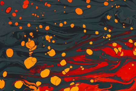 Abstract creative marbling pattern for fabric. Ebru marble effect surface pattern design for print