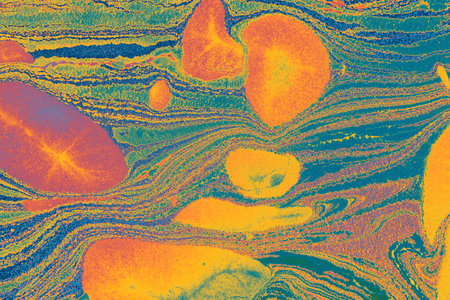 Abstract creative marbling pattern for fabric. Ebru marble effect surface pattern design for print