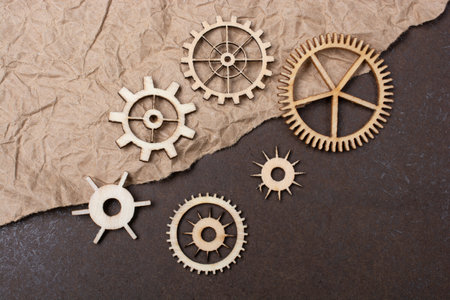 Gear wheels as The concept of mechanismの写真素材