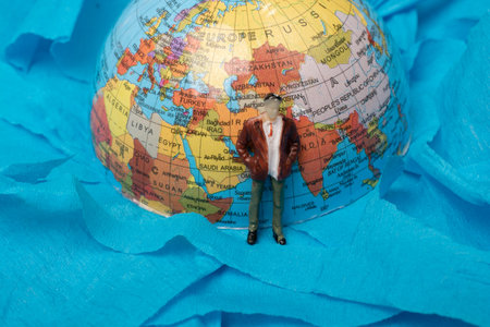 World globe model. Global business  and ecology concept.の写真素材