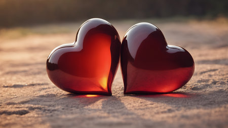 Love, Valentine's Day concepts. Love symbol, concept for Valentine's Day, wedding etc. Heart elements for love concept design. AI generated imageの素材