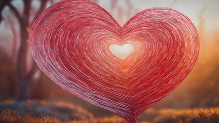 Love, Valentine's Day concepts. Love symbol, concept for Valentine's Day, wedding etc. Heart elements for love concept design. AI generated imageの素材