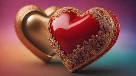 Love, Valentine's Day concepts. Love symbol, concept for Valentine's Day, wedding etc. Heart elements for love concept design. AI generated imageの素材