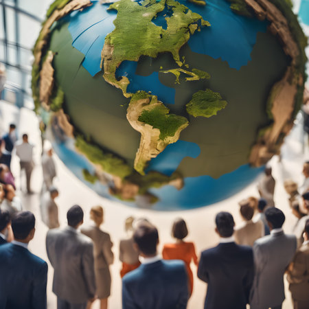 Business or politic concept indicating globalization. Business concept. business people, business investment and advisor consulting. Business, entrepreneur and entrepreneurship. AI generated imageの素材
