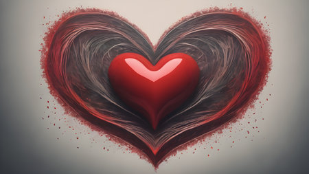 Love, Valentine's Day concepts. Love symbol, concept for Valentine's Day, wedding etc. Heart elements for love concept design. AI generated imageの素材