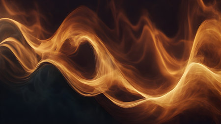 Creative Abstract fire smoke background. Abstract smoke waves Backgrounds. Abstract  Backgrounds design. AI generated imageの素材