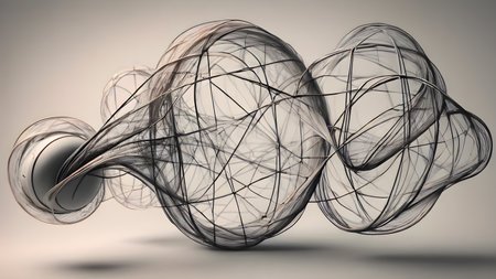 Wireframe of Abstract polygonal geometric shape with mesh net dots lines and connections . Trendy  geometric abstract shapes.   AI generated image, aiの素材