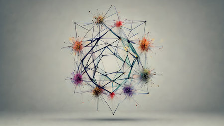 Wireframe of Abstract polygonal geometric shape with mesh net dots lines and connections . Trendy  geometric abstract shapes.   AI generated image, aiの素材