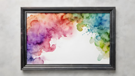 Blank picture frame template. Trendy blank  frame template for art, photos and painting.  AI generated image, aiの素材