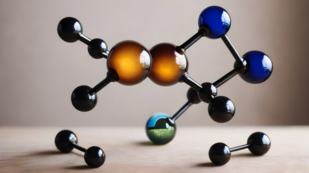 Scientific research molecular structure. AI generated image, aiの素材