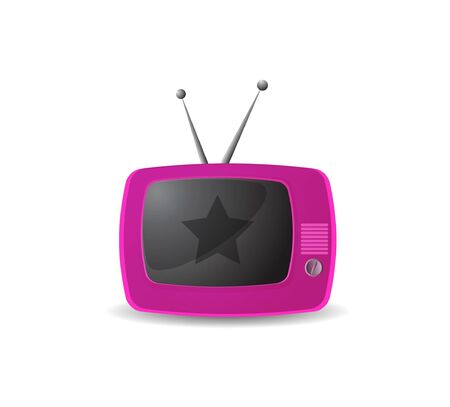 Cute retro tv vectorのイラスト素材