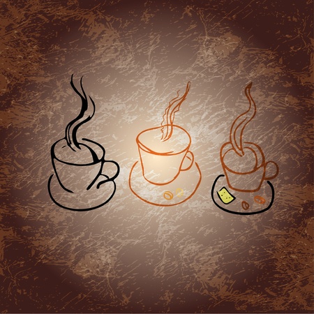 cup of coffee. vector.のイラスト素材