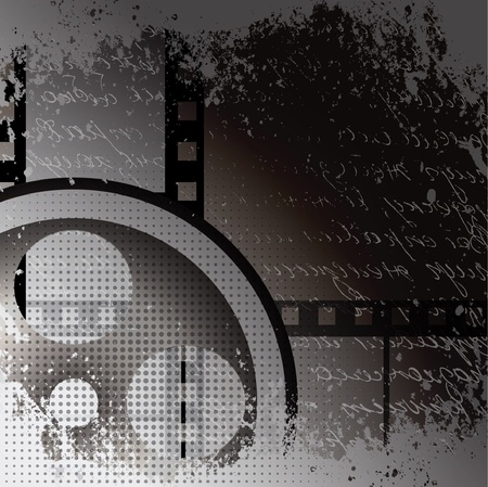 vector movie/photo film - illustration on gradient backgroundのイラスト素材