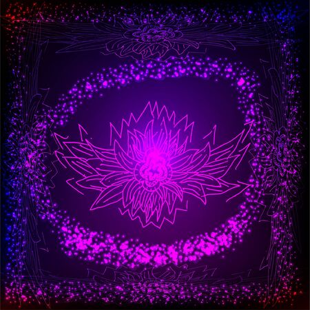 Abstract golden background with lighting effect in retro style. Vectorのイラスト素材