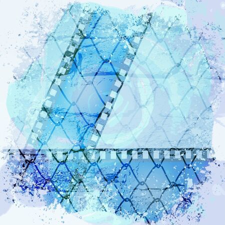 vector movie/photo film - illustration on gradient backgroundのイラスト素材