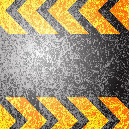 A grungy and worn hazard stripes texture.のイラスト素材