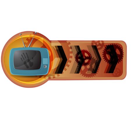 Retro TV backgroundのイラスト素材