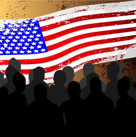 American People protesting developmentのイラスト素材