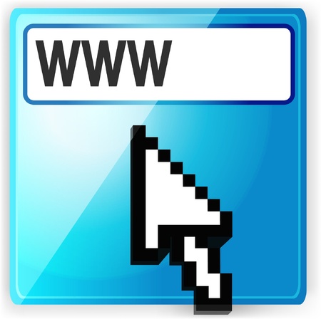 cursor on a blue background.のイラスト素材