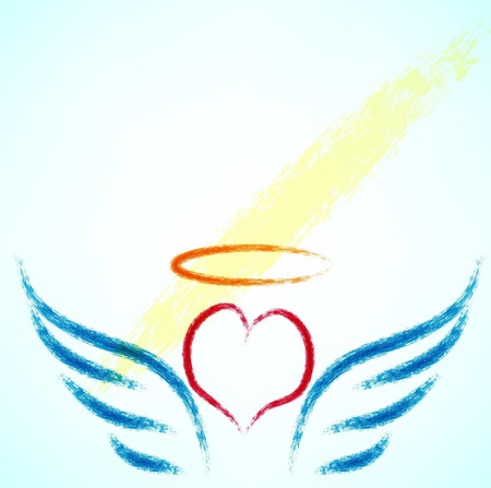 Vector illustration of angel icon.のイラスト素材