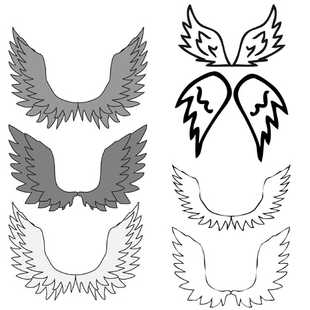 Set of wingsのイラスト素材