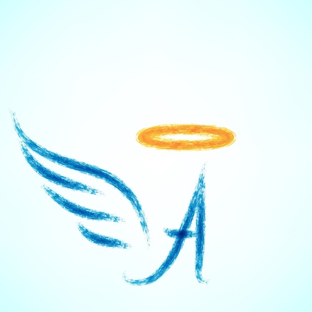 Vector illustration of angel icon.のイラスト素材