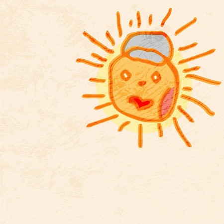 The hot summer sunのイラスト素材