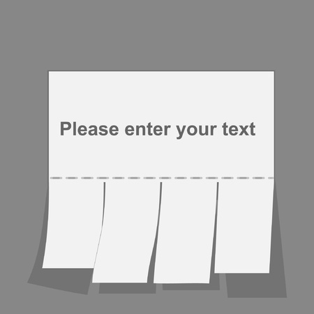 Blank advertisement with cut slips のイラスト素材