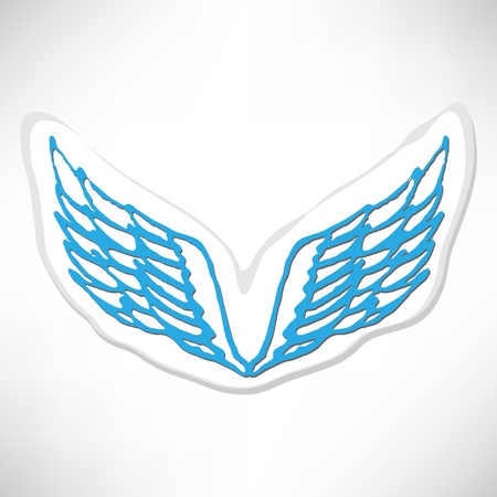  illustration of angel icon. retro background.のイラスト素材