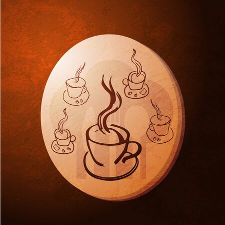 coffee gold coinのイラスト素材